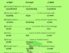 المنهج الجديد|| انجليزي || للصف الخامس الإبتدائي|| الفصل الأول || ورقة عمل على الجرامر