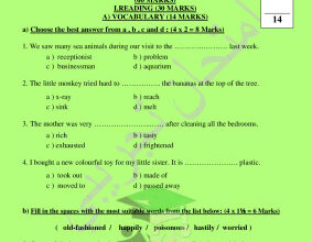 اختبار تجريبي توجية مبارك الكبير || انجليزي || للصف الثاني عشر || الفصل الأول